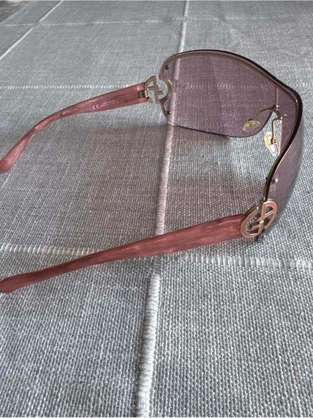 Vintage Giorgio Armani Shield Sunglasses in Pink - Picture 7 of 7